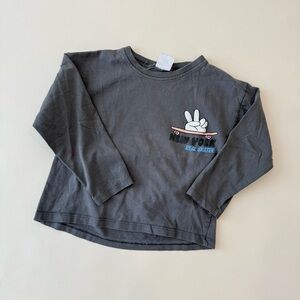 Zara Gray Kids Long Sleeve Tee